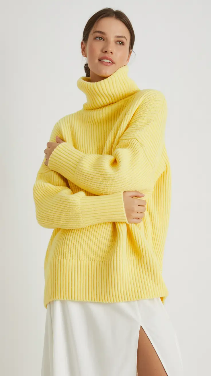 Cute sweater outfits 2026 Sunny Knit Glow