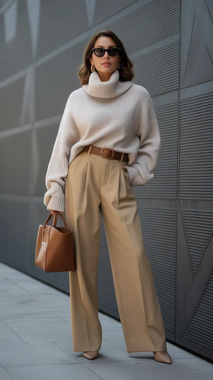 Cute sweater outfits 2026 Timeless Cream Sophistication