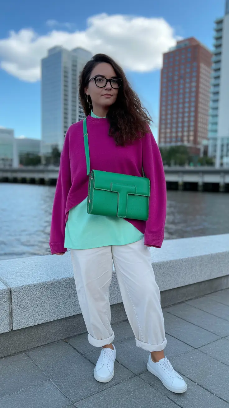 Cute sweater outfits 2026 Vivid Downtown Energy