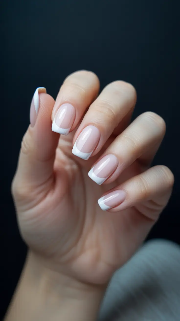 December nail colors white french classic
