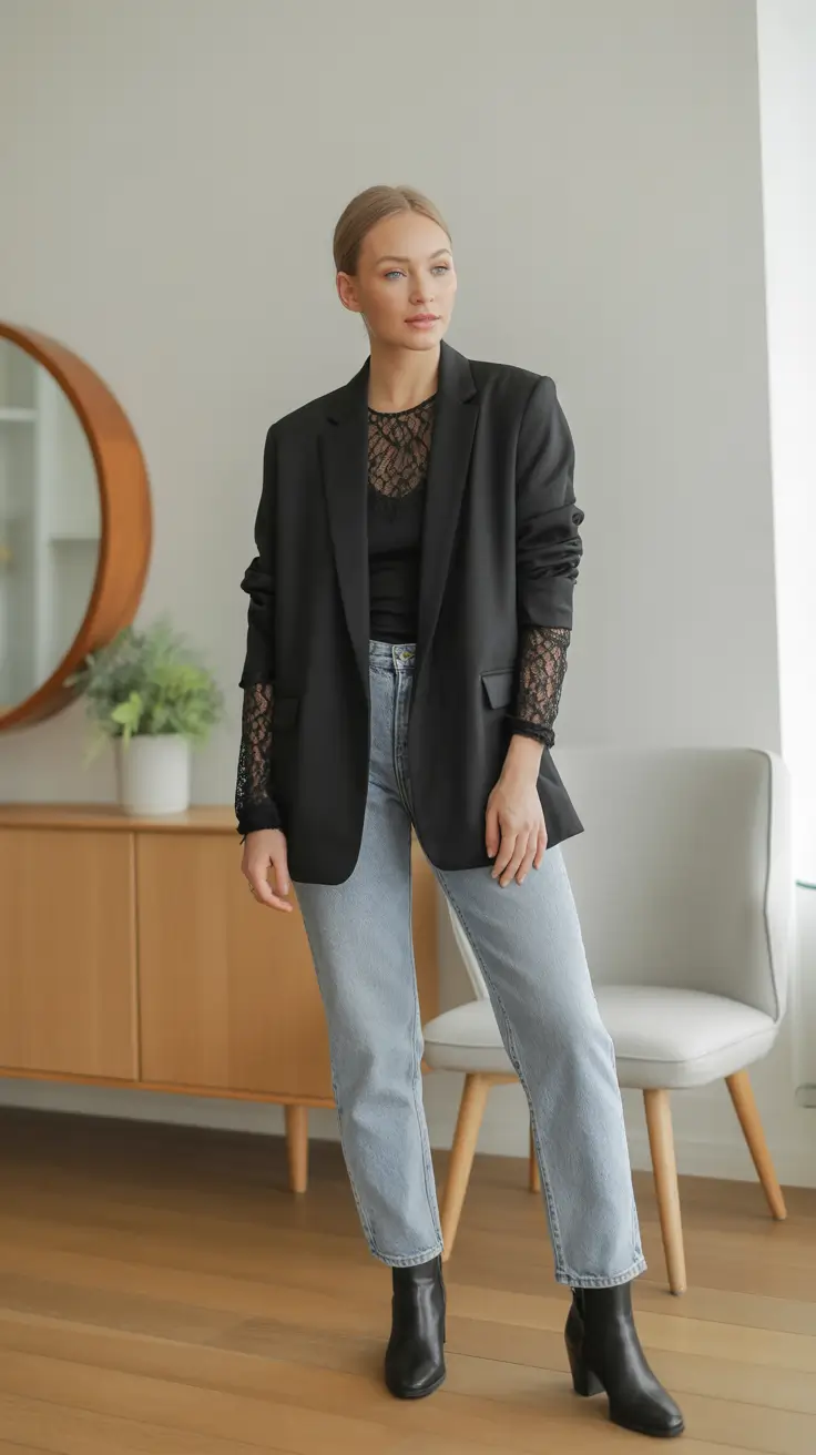 Edgy Going Out Outfits 2026 Black Lace Layers