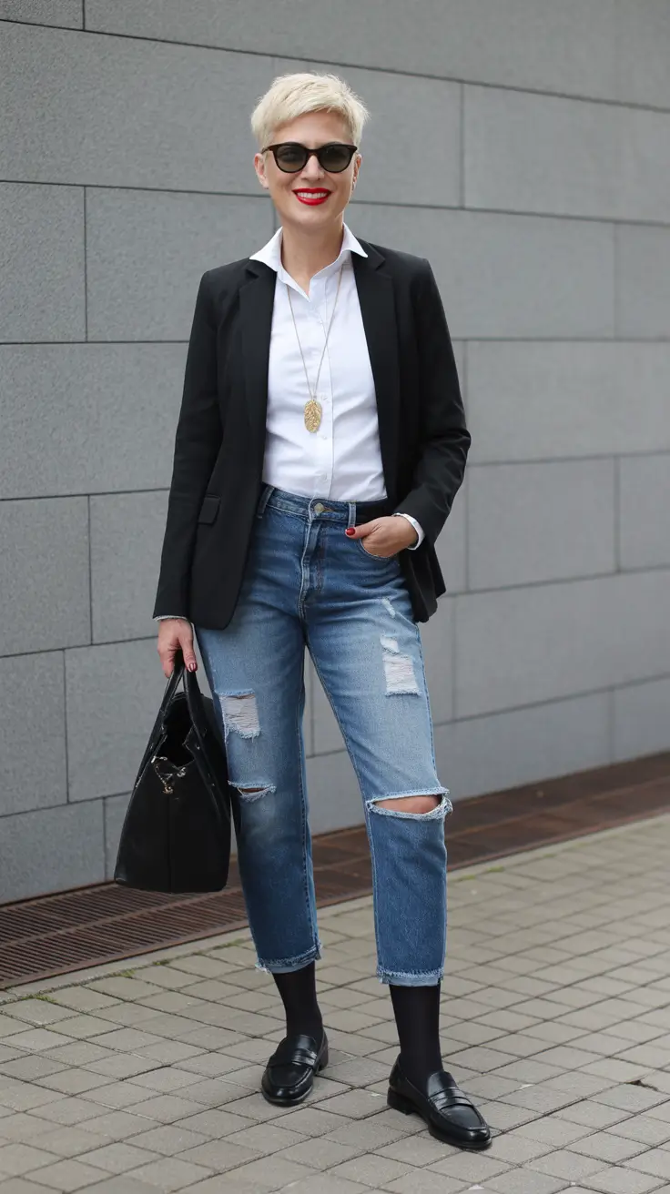 Elegant Outfits for Women Over 40 in 2026 Modern Edge with Classic Denim