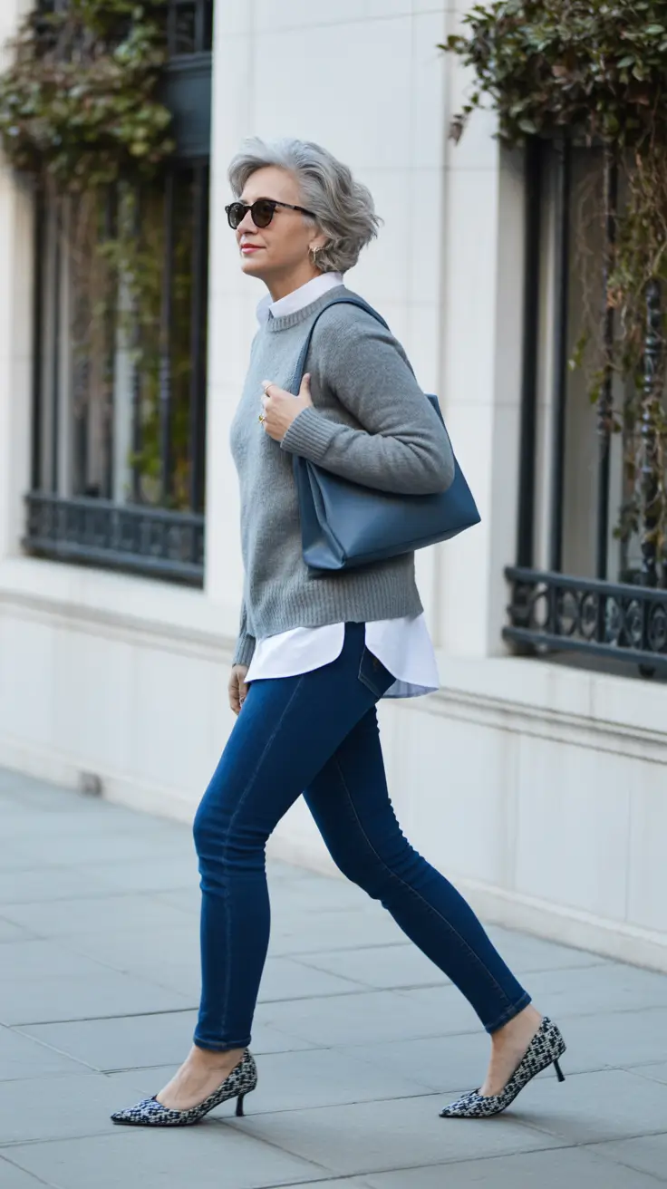 Elegant outfits for women over 50 in 2026 Effortless Gray Sophistication