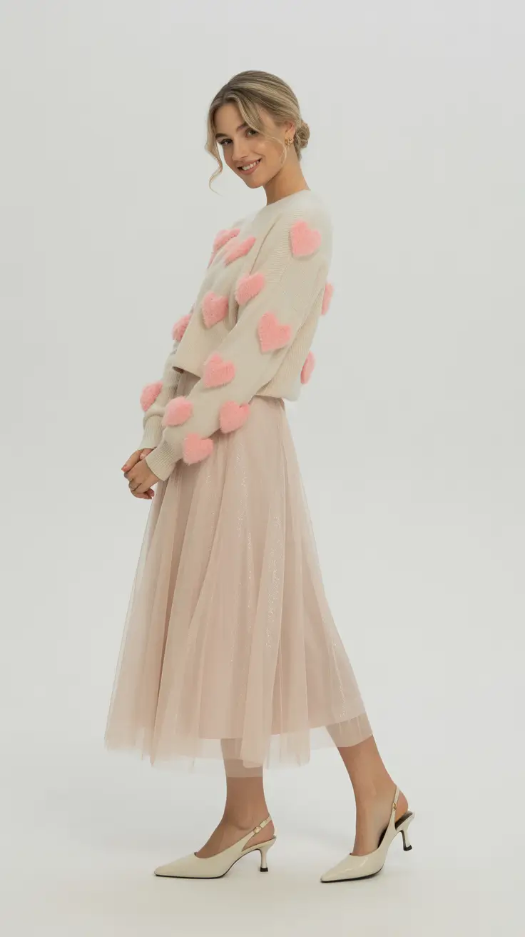 Elegant skirt outfits 2026 Soft Romance in Tulle and Pastel