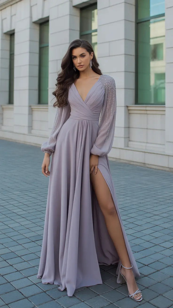 Formal wedding guest outfits 2026 Lavender Serenity