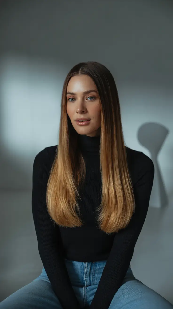 hair color ideas 2026 Golden Ombre Flow