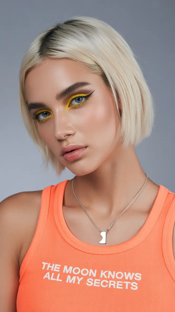 hair color ideas to look younger 2026 Frosted Platinum Crop