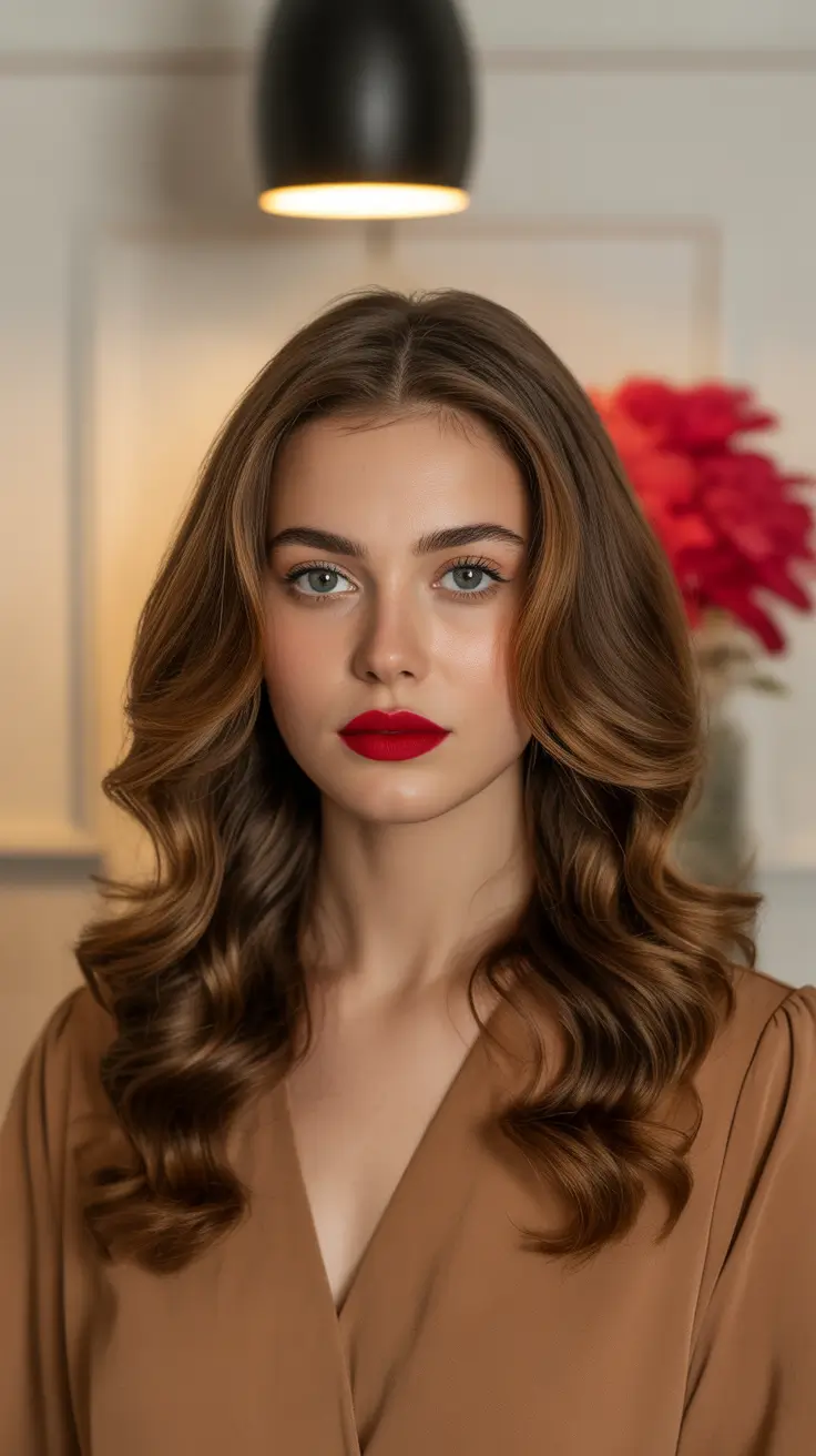 hair color ideas to look younger 2026 Hazelnut Luxe Waves