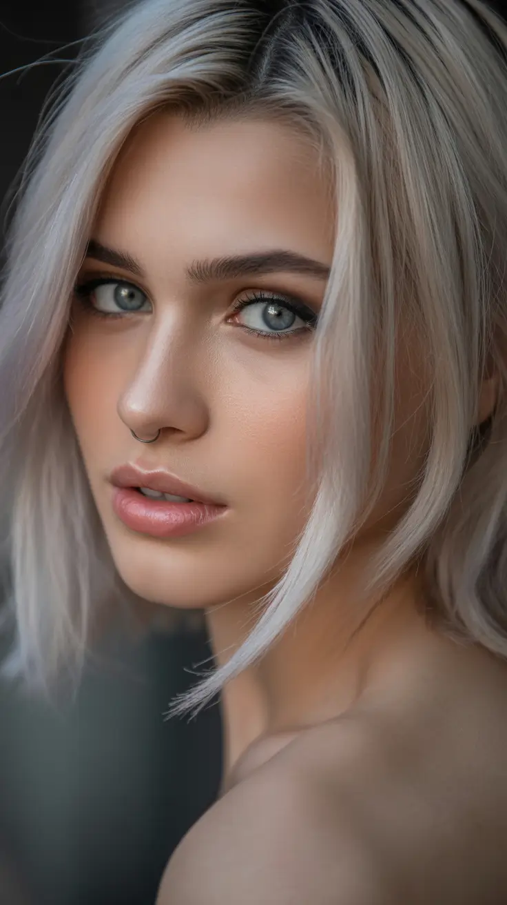hair color ideas to look younger 2026 Silver Frost Shimmer
