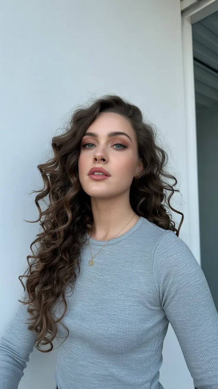 hair color ideas to look younger 2026 Chocolate Cascade Curls