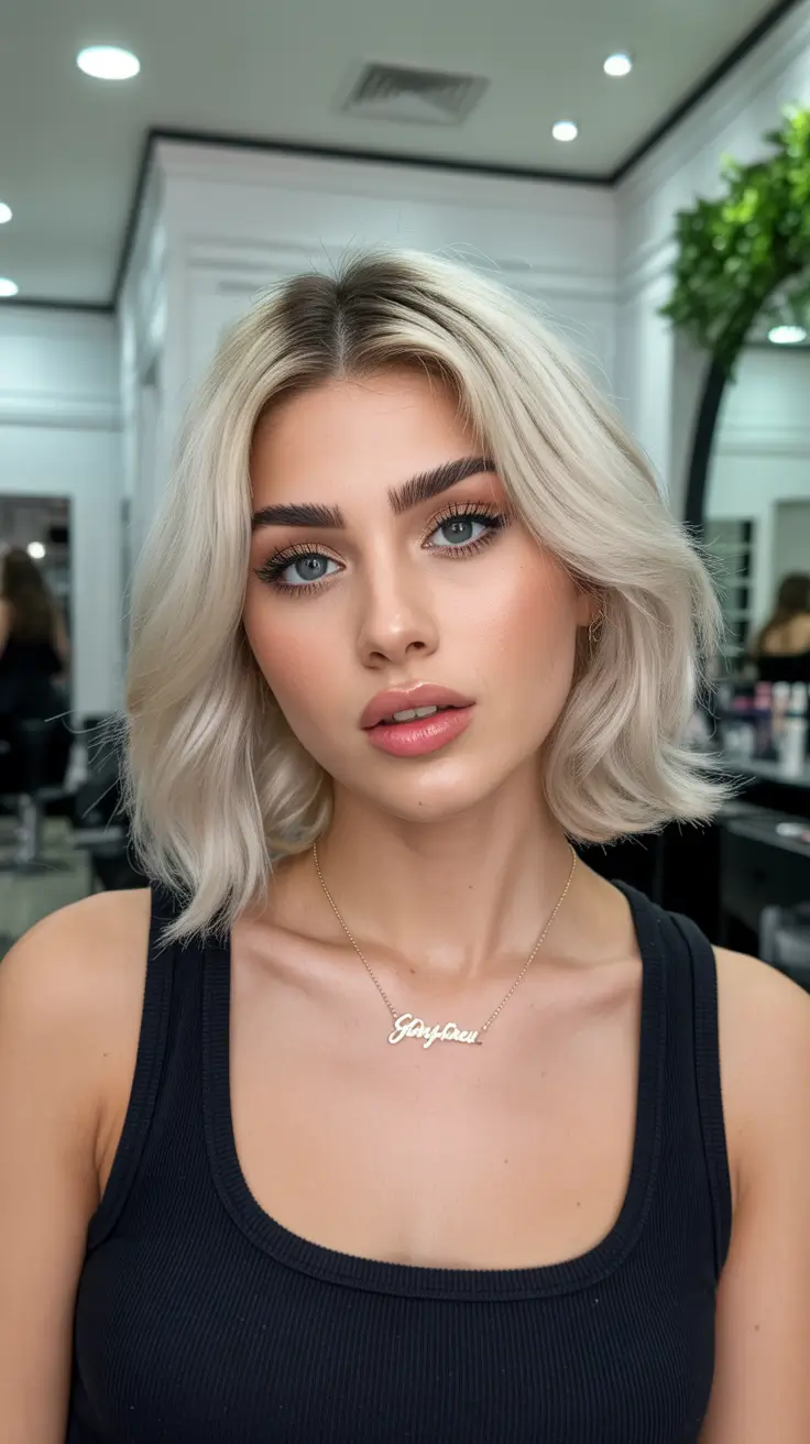 hair color ideas to look younger 2026 Soft Vanilla Bob