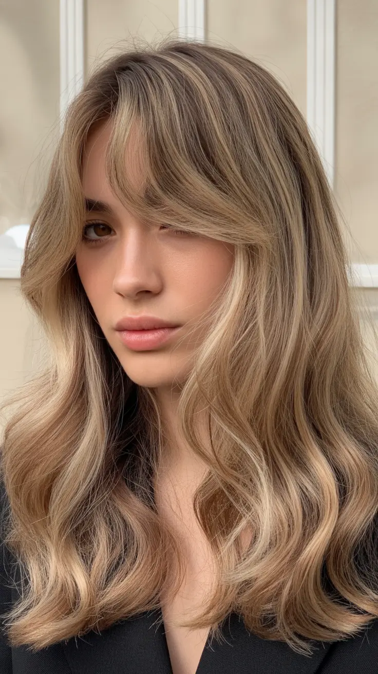 hair color ideas to look younger 2026 Champagne Beige Waves