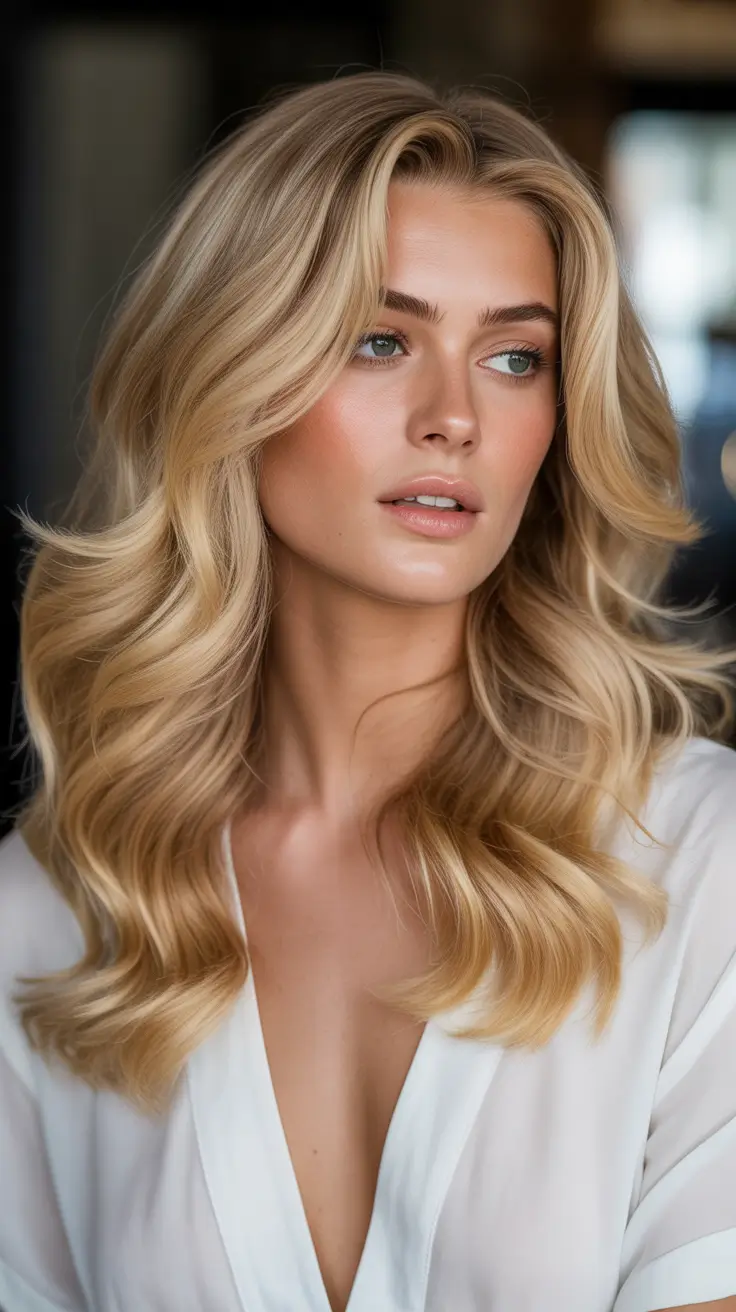 honey blonde hair color 2026 Soft Golden Volume