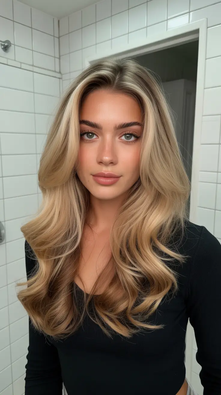 honey blonde hair color 2026 Soft Caramel Balayage