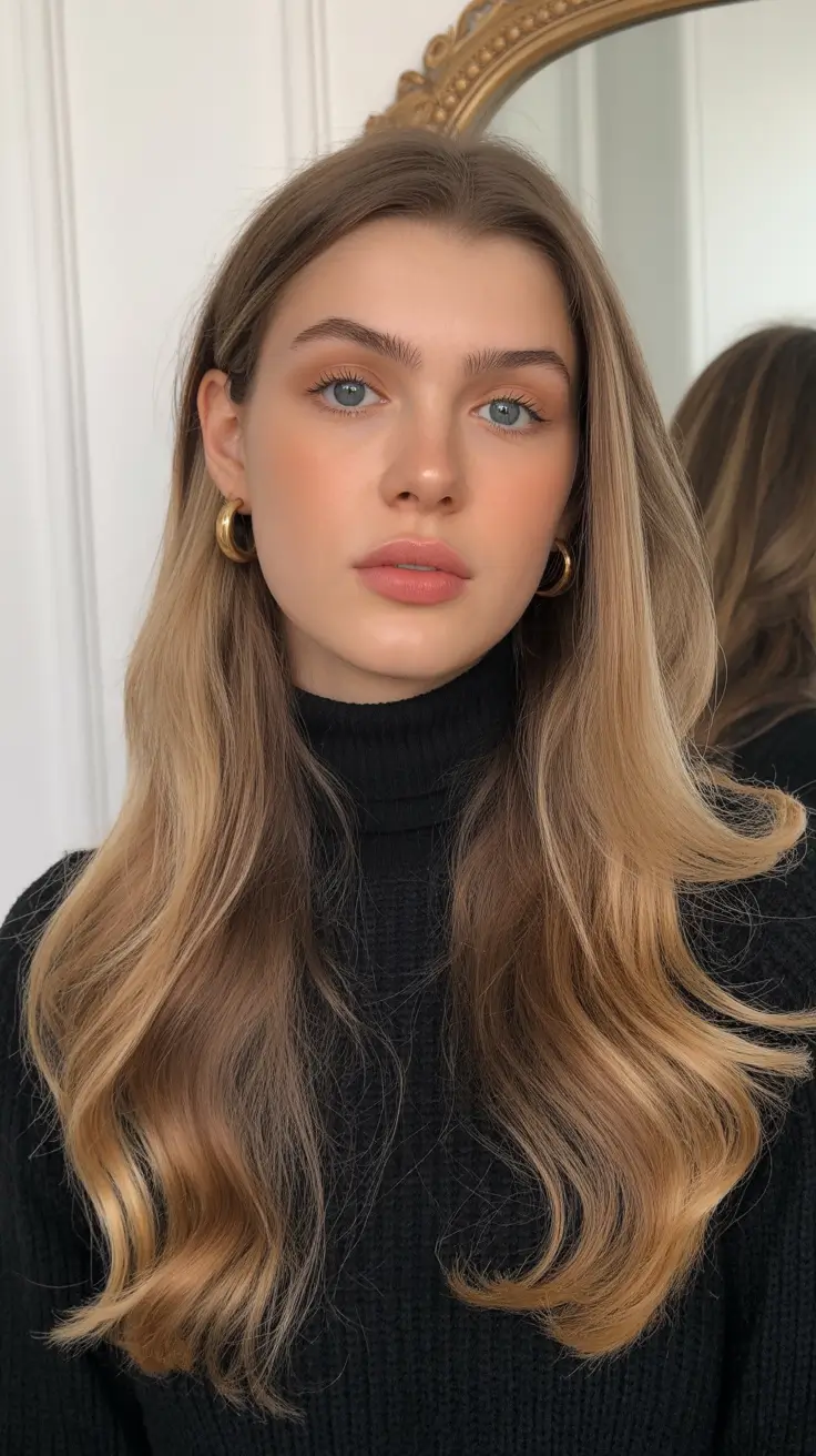 honey blonde hair color 2026 Golden Mocha Elegance