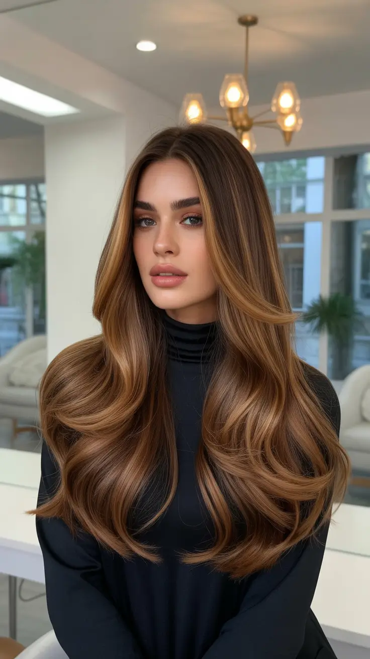 honey brown hair color 2026 Honey Luxe Volume