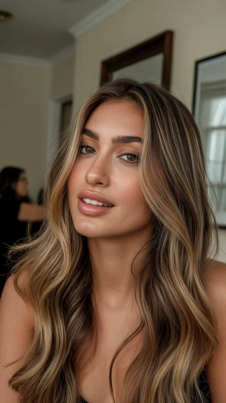 honey brown hair color 2026 Sunlit Honey Veil