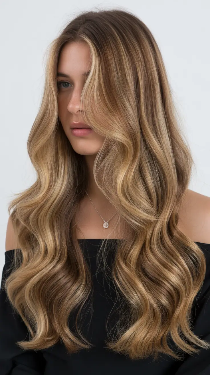 honey brown hair color 2026 Golden Cashmere Layers