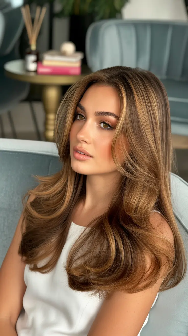 honey brown hair color 2026 Caramel Luxe Layers