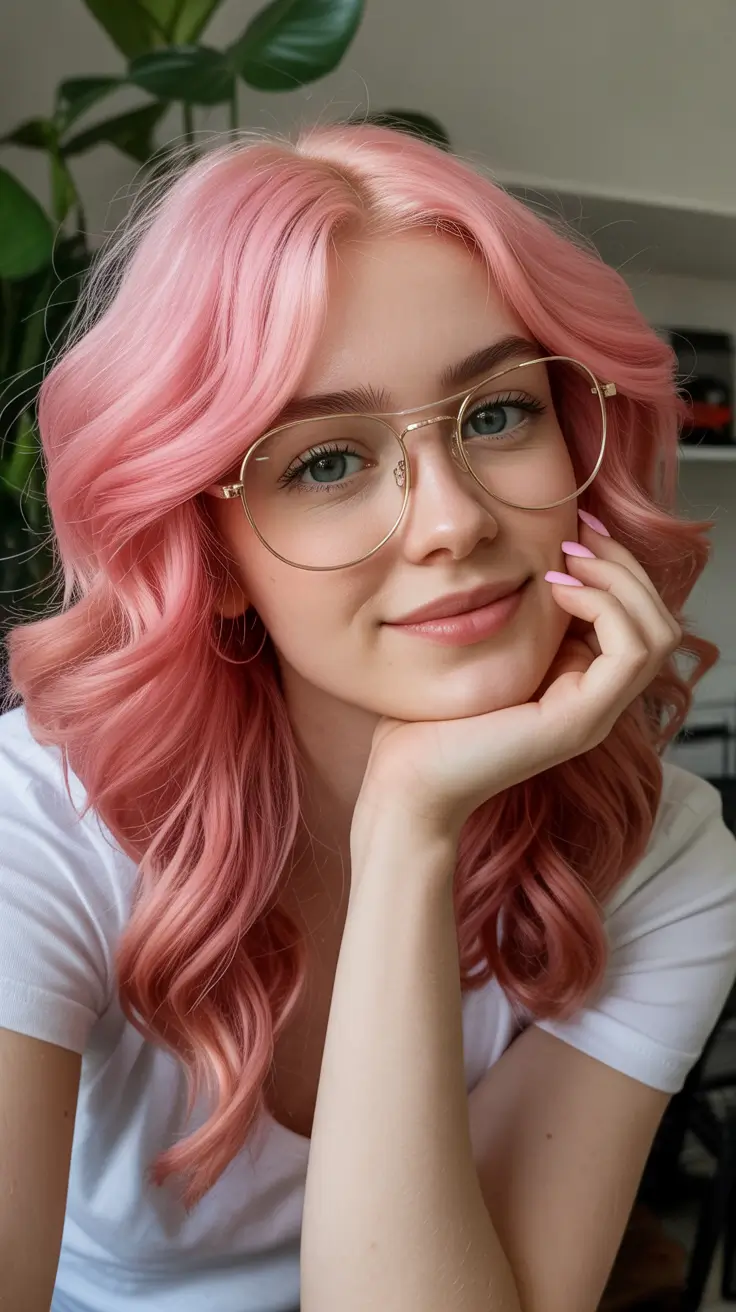 Hot pink hair color 2026 Rosy Minimalist