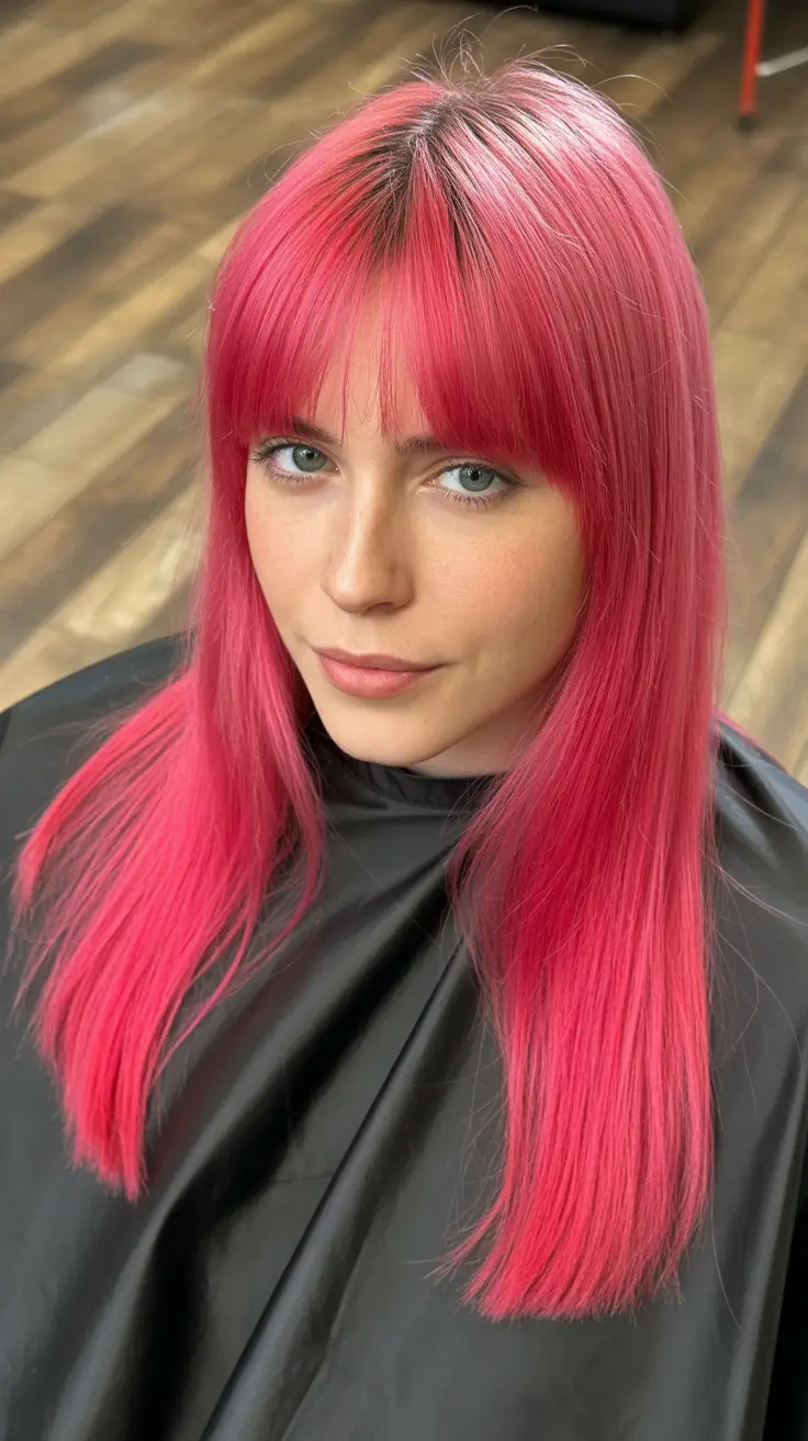 Hot pink hair color 2026 Fuchsia Focus