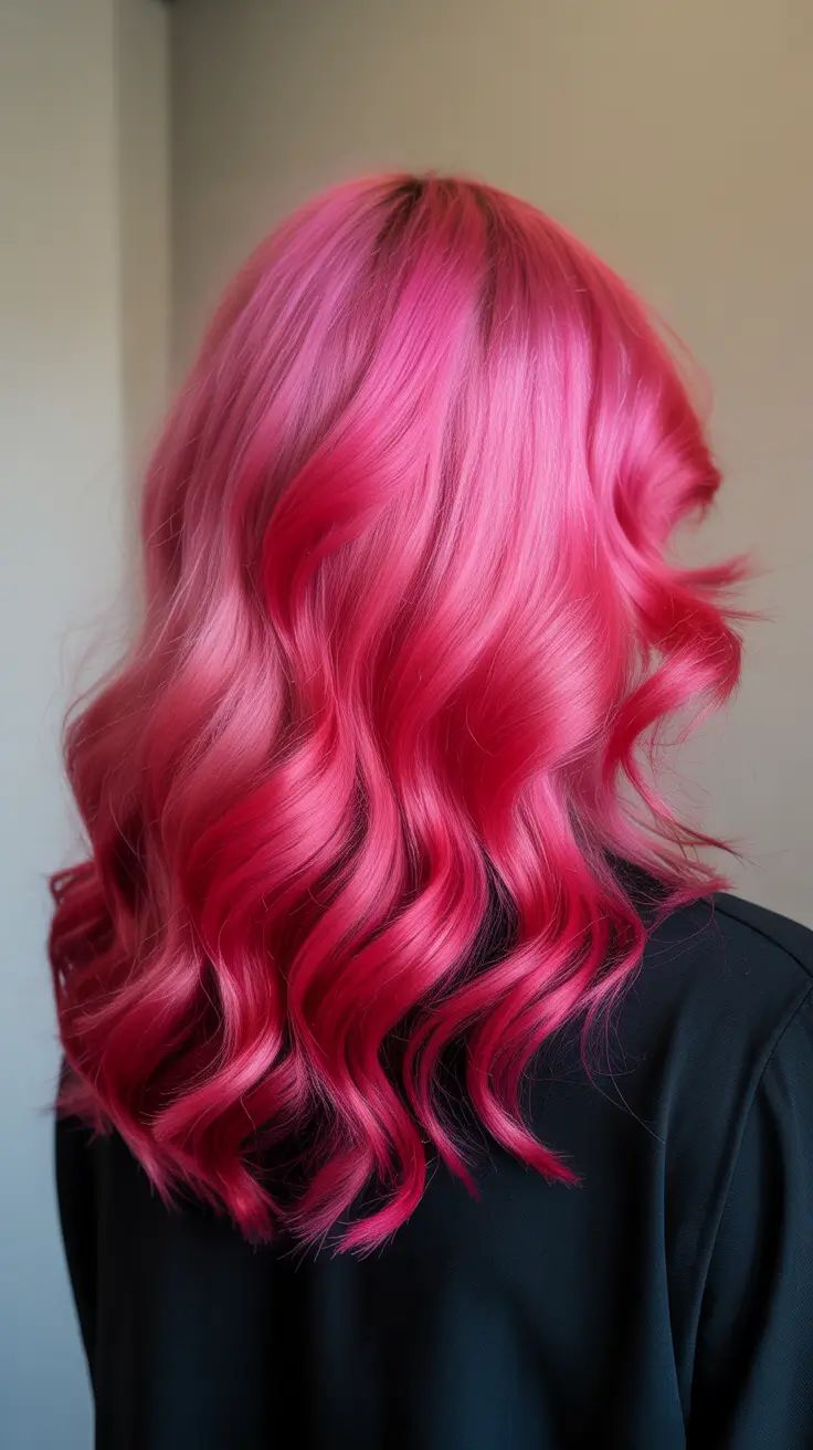 Hot pink hair color 2026 Velvet Flame Waves