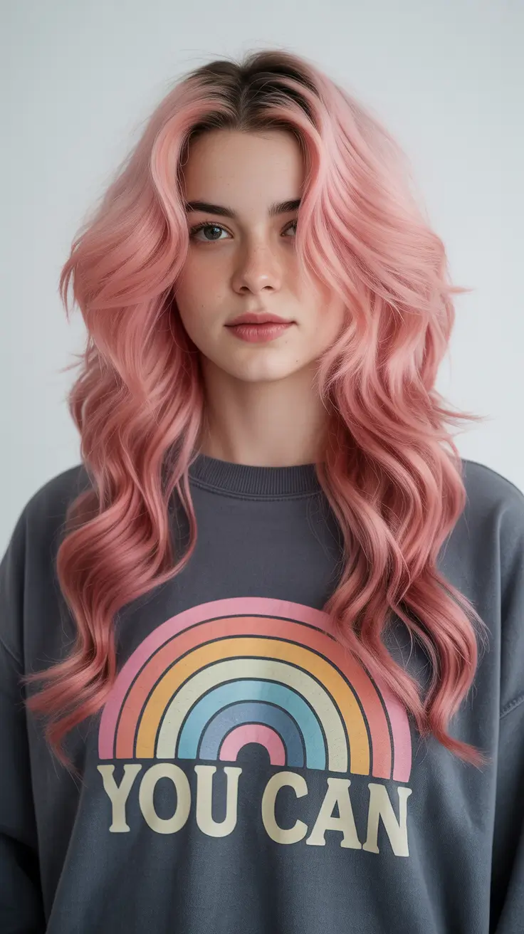 Hot pink hair color 2026 Soft Candy Cotton Curls