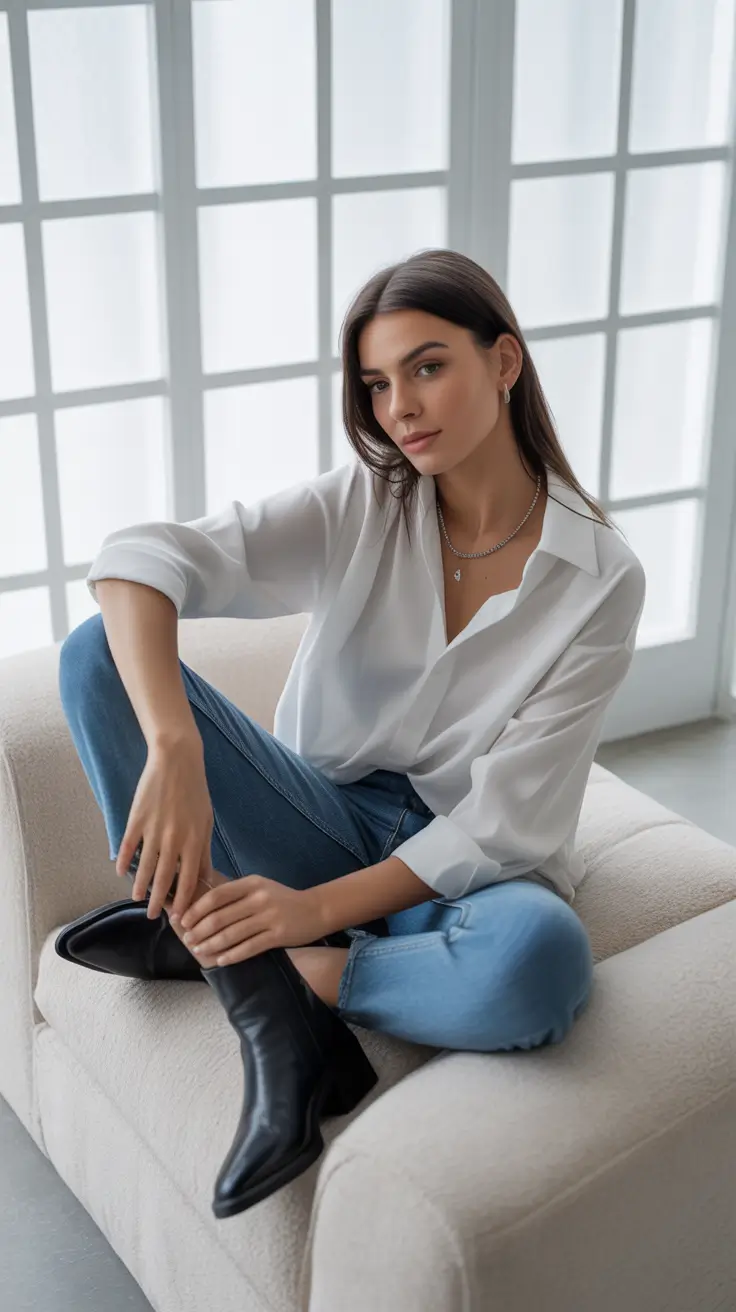 Jeans outfits for women 2026 - Relaxed Lines and Sharp Details