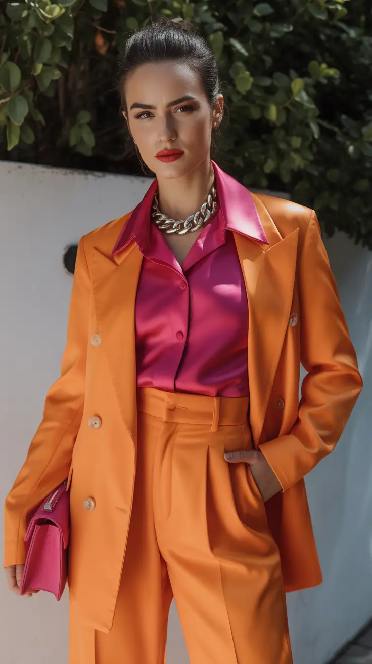 Modern office outfits for work 2026 - Color-Block Confidence for Bold Workdays