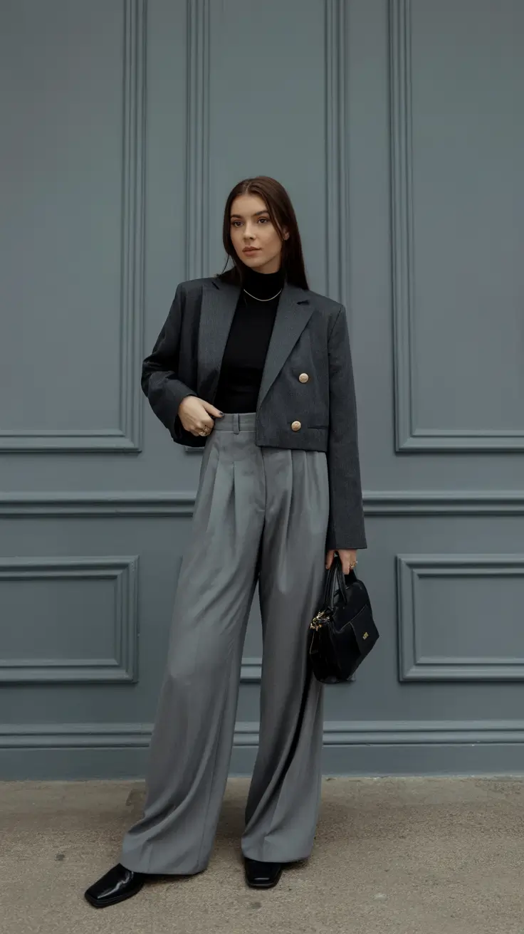 Modern office outfits for work 2026 - Monochrome Grey, Reinvented for Modern Minimalists