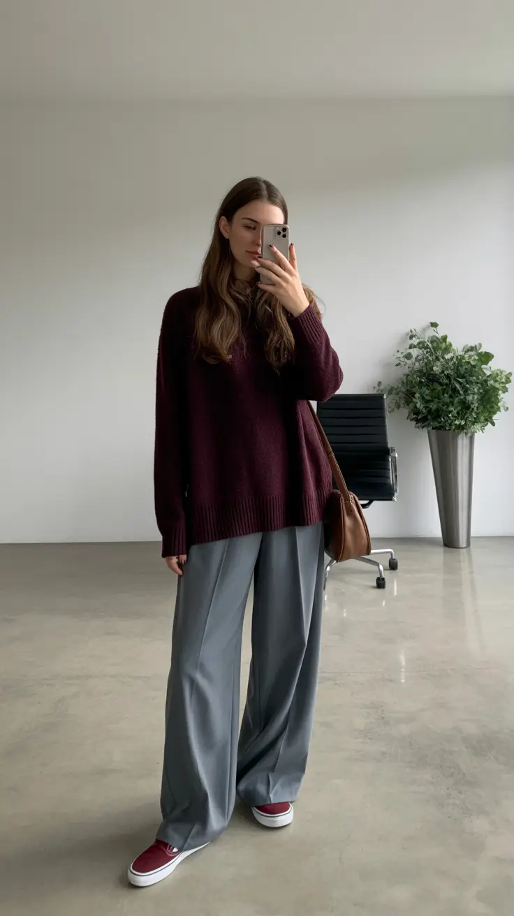 casual outfits for women Soft Maroon Comfort