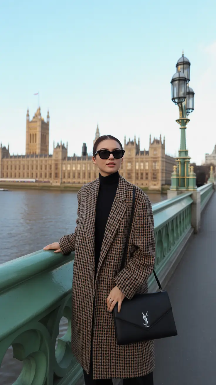 new york outfits winter Classic Houndstooth in Winter