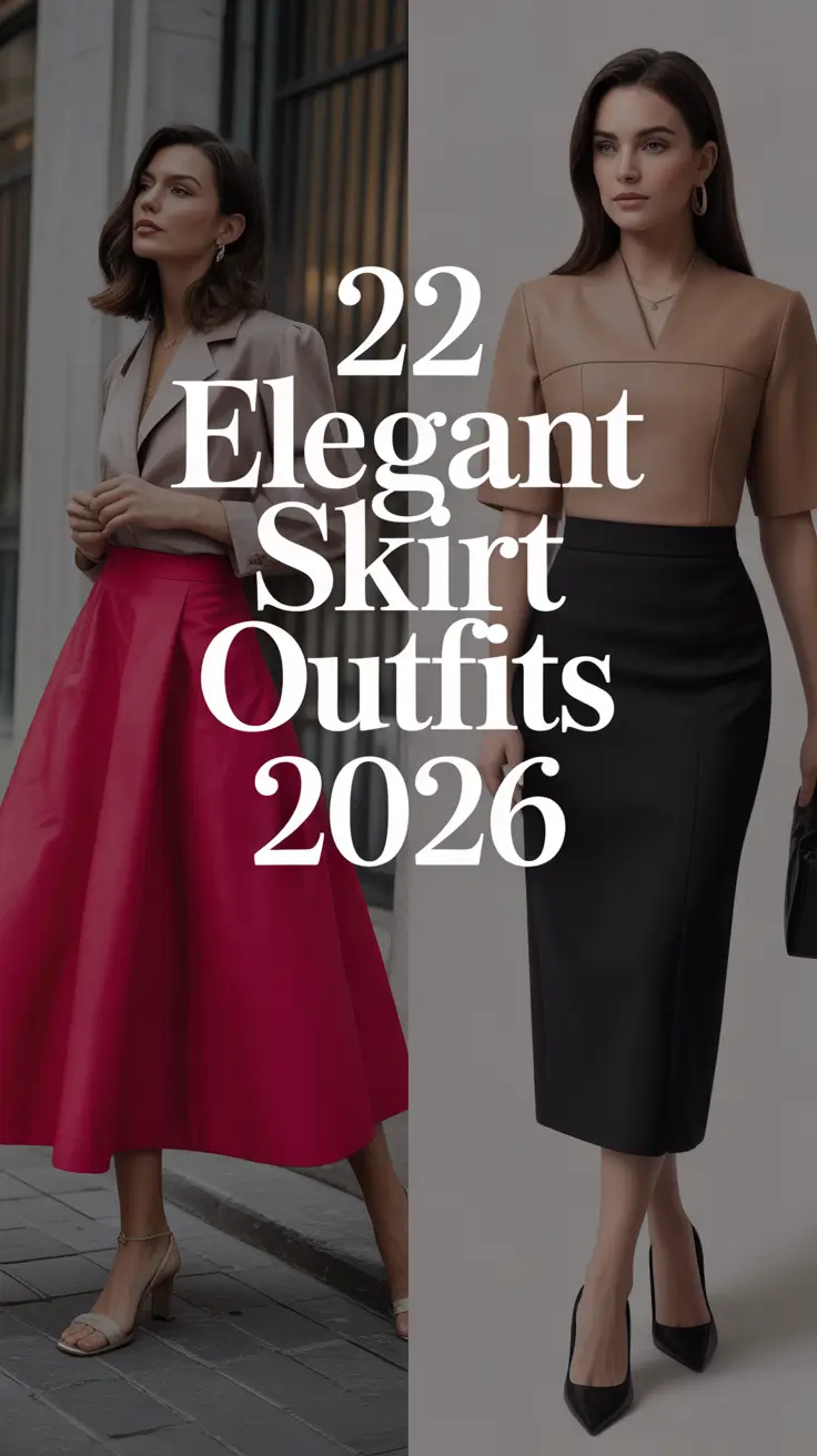 Elegant Skirt Outfits 2026: Chic Midi, Maxi & Pleated Looks for Every Season