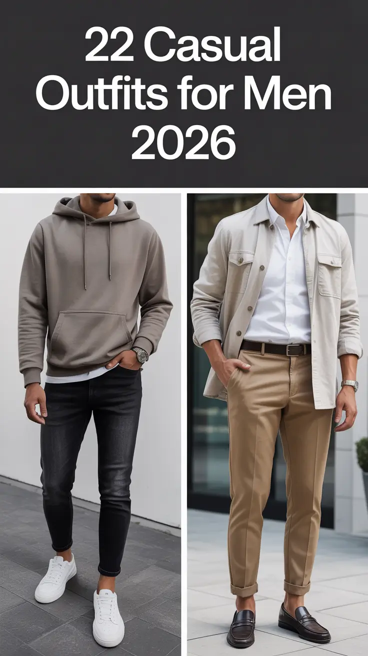 Casual Outfits for Men 2026 — Smart, Stylish & Effortlessly Cool Looks for Every Season