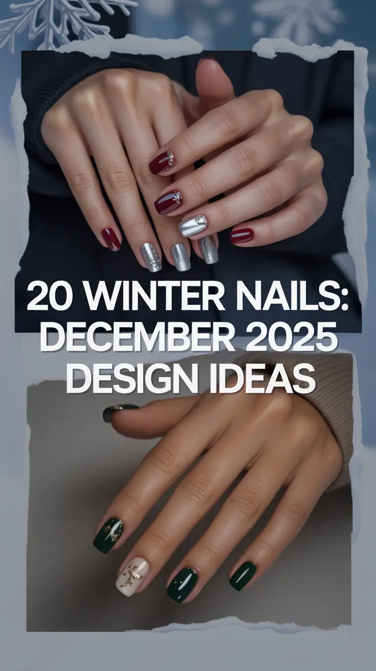 Winter Nails: December 2025 Design Ideas — Chic Gel, Almond & Red Holiday Looks