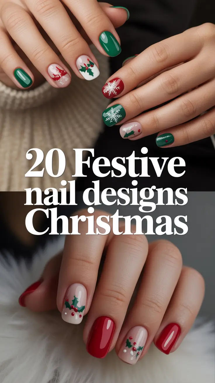 Festive Nail Designs Christmas 2025: Cute, Simple & Sparkling Holiday Ideas to Try This Season