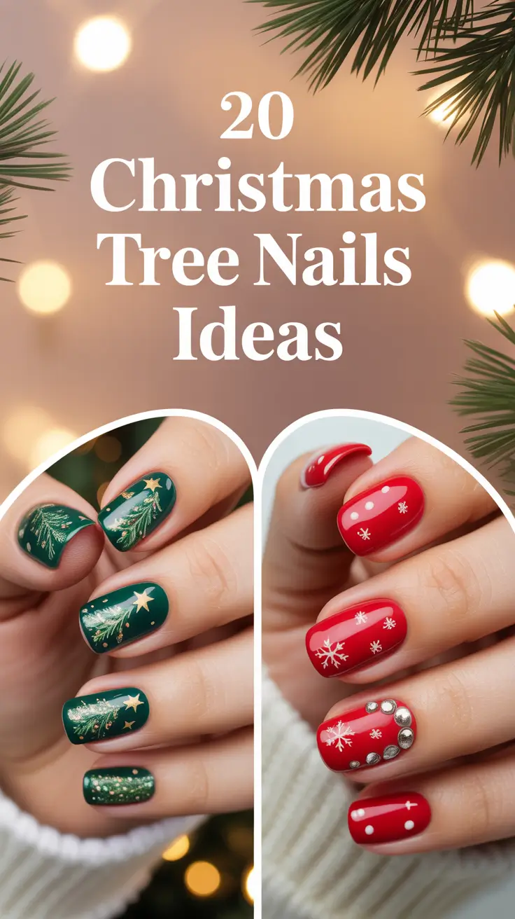 Christmas Tree Nails Ideas 2025: Cute Green & Gold Holiday Designs You’ll Love