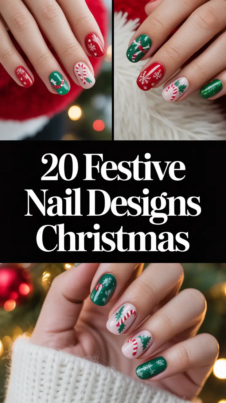 Festive Nail Designs Christmas 2025: Cute, Simple & Sparkling Holiday Ideas to Try This Season
