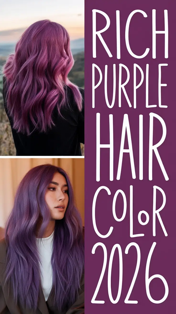 Rich Purple Hair Color 2026: Vibrant & Pastel Ideas for Every Shade and Style