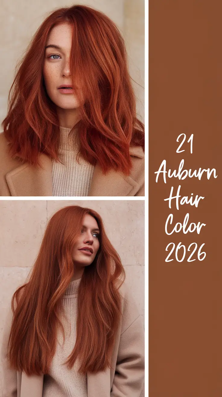 Auburn Hair Color 2026: The Most Radiant Copper, Brown, and Red Ideas for Every Skin Tone