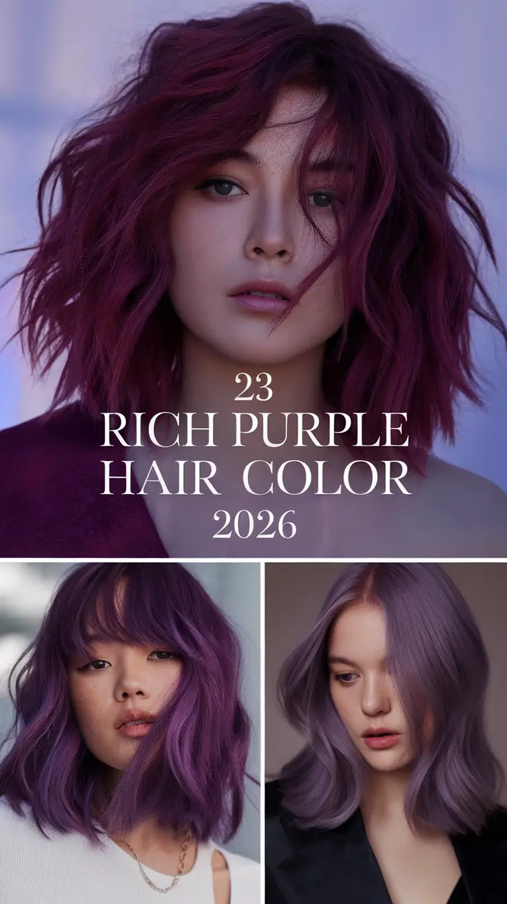 Rich Purple Hair Color 2026: Vibrant & Pastel Ideas for Every Shade and Style