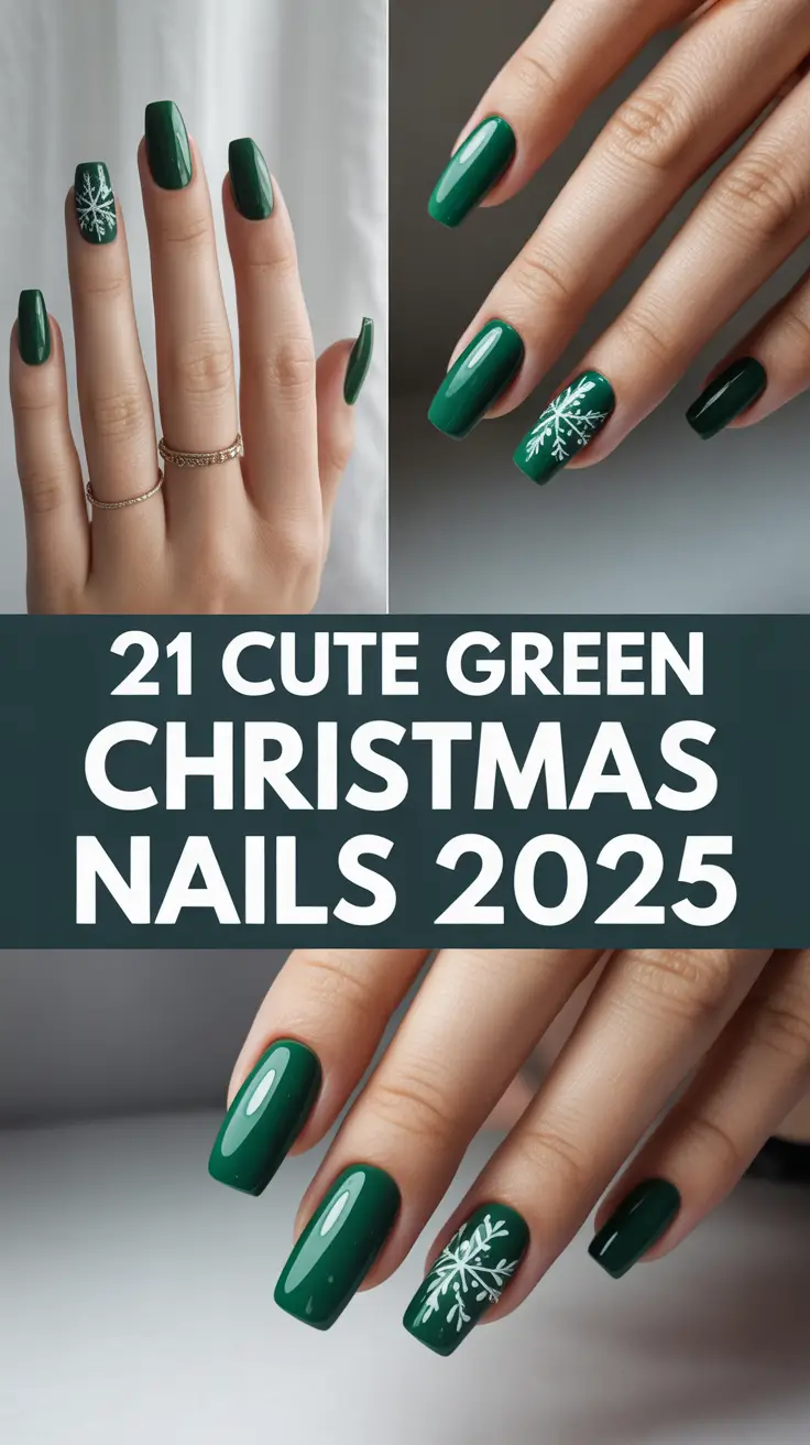 Cute Green Christmas Nails 2025: Trendy Holiday Manicure Ideas for Every Style