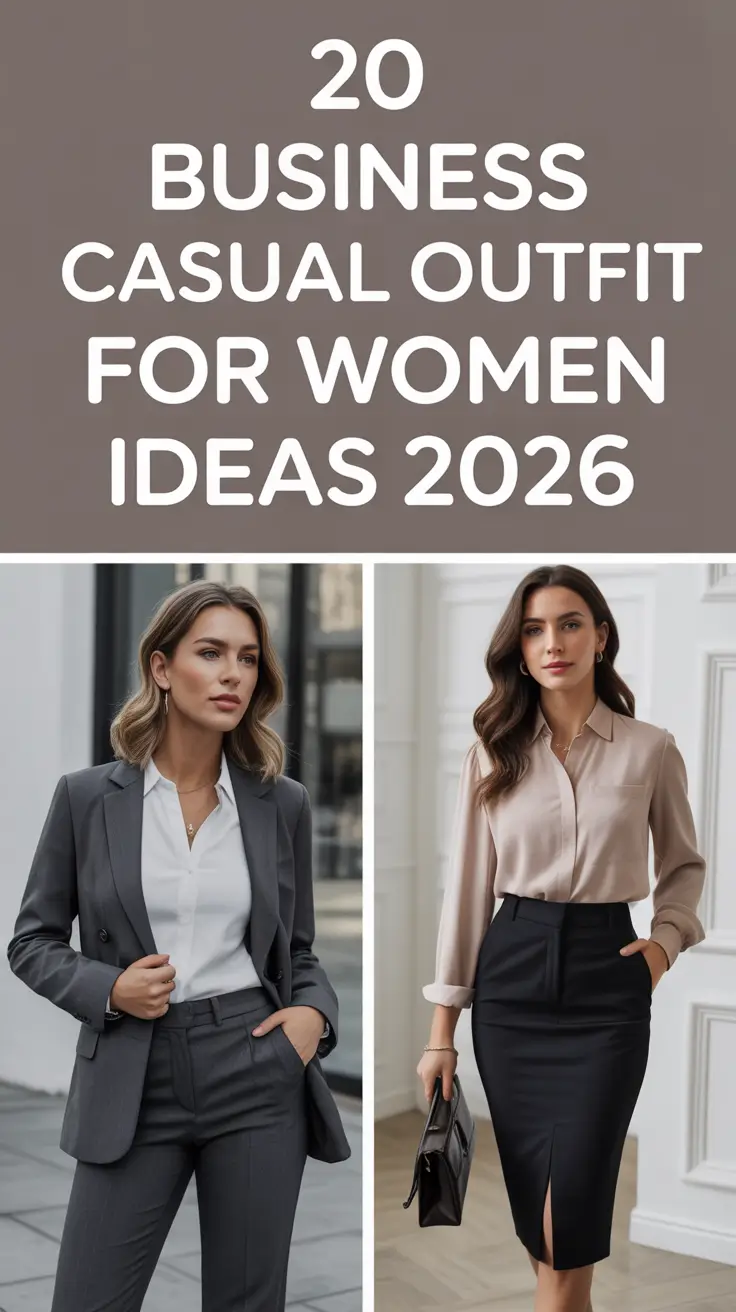 Business Casual Outfit for Women Ideas 2026 — Trendy, Comfy & Easy Looks for Work and Everyday Style