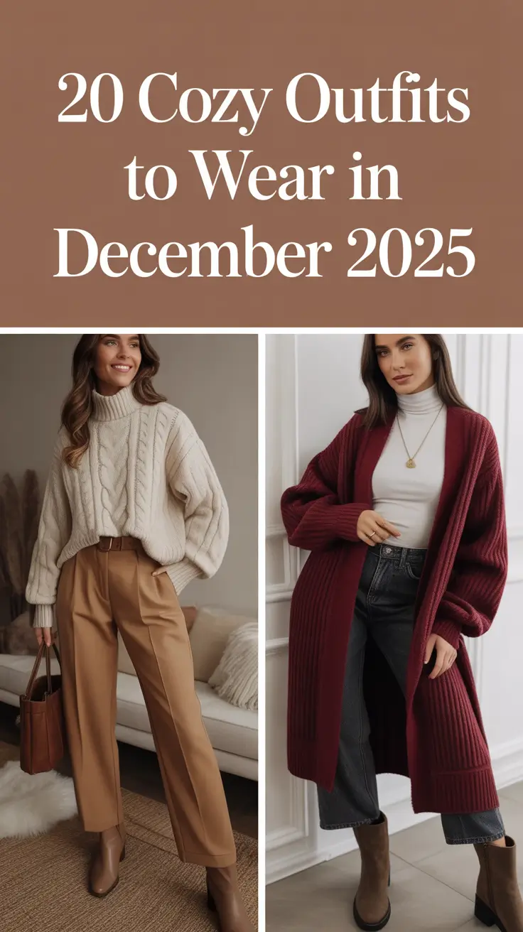 Cozy Outfits to Wear in December 2025: Stylish Winter Looks for School, Work & Rainy Days