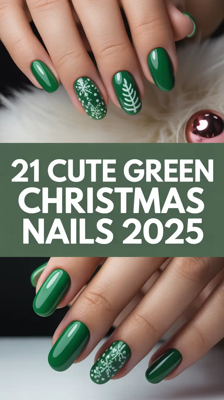 Cute Green Christmas Nails 2025: Trendy Holiday Manicure Ideas for Every Style