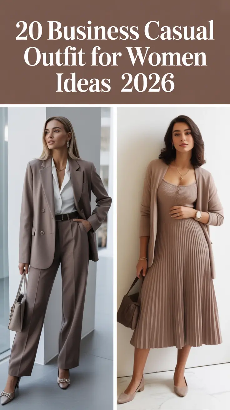 Business Casual Outfit for Women Ideas 2026 — Trendy, Comfy & Easy Looks for Work and Everyday Style