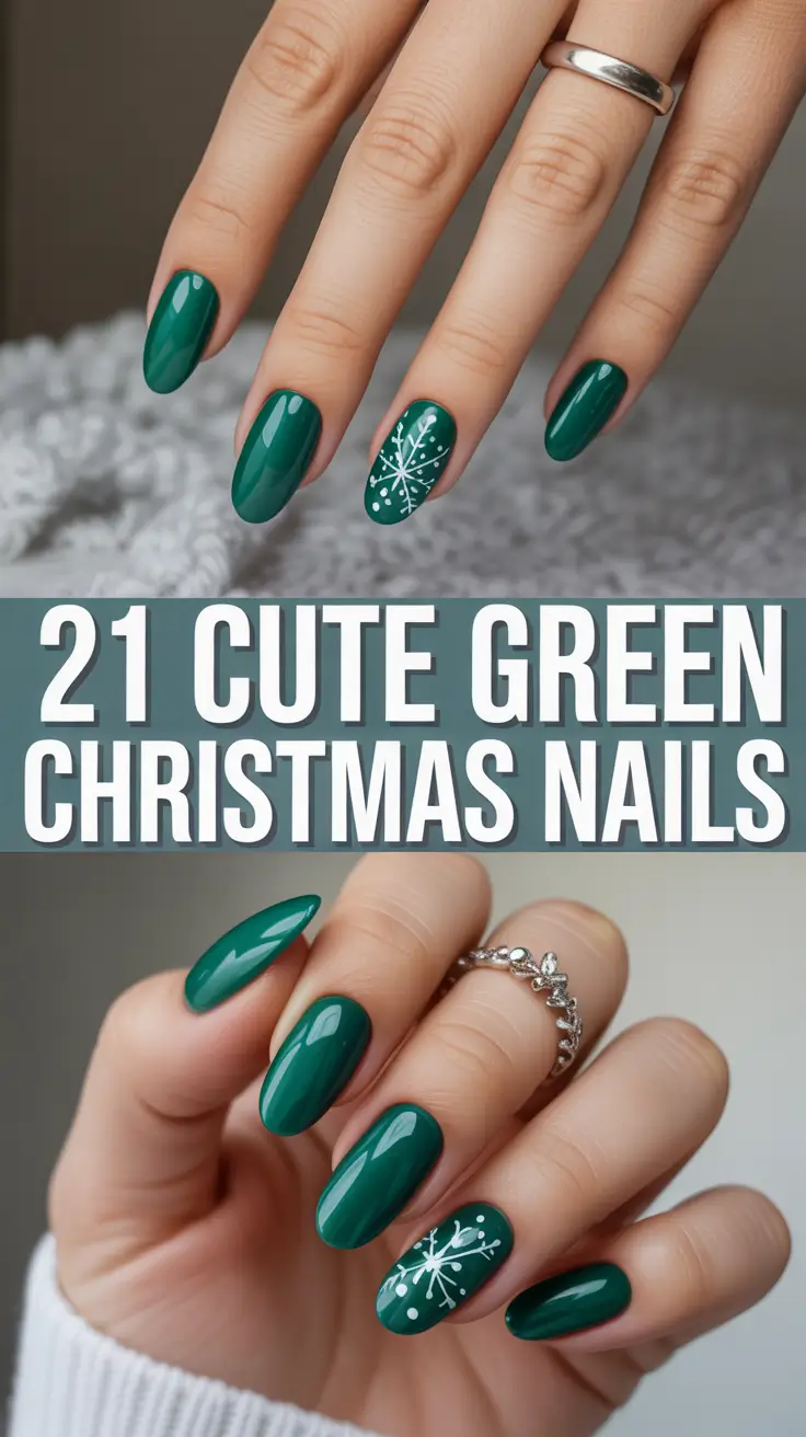Cute Green Christmas Nails 2025: Trendy Holiday Manicure Ideas for Every Style