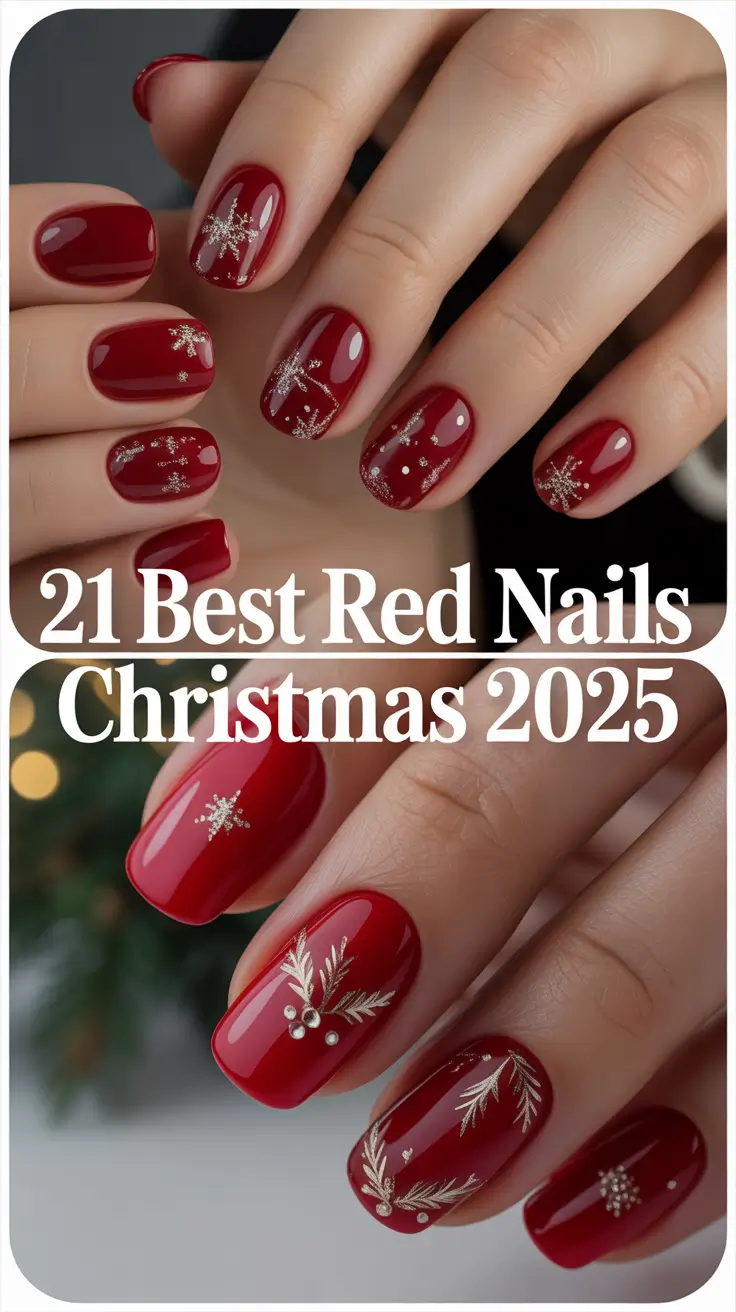 Best Red Nails Christmas 2025 – Classy, Trendy & Sparkly Holiday Designs