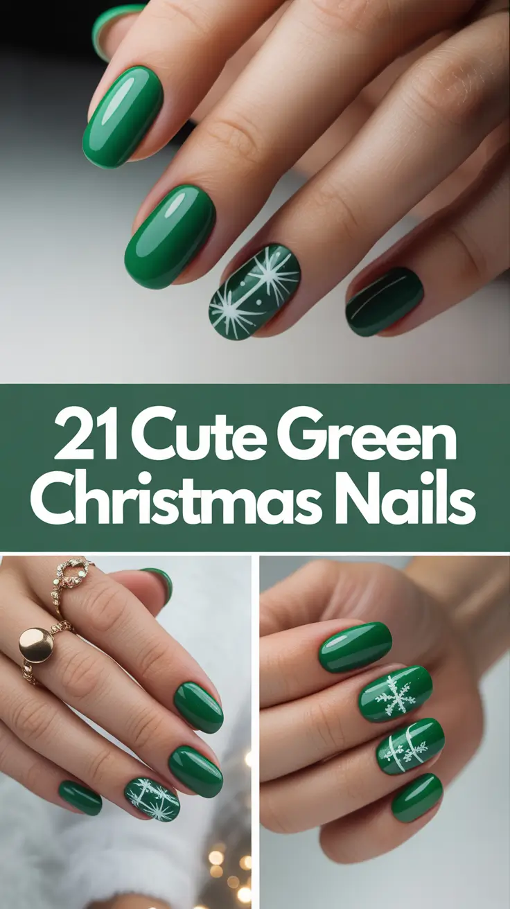Cute Green Christmas Nails 2025: Trendy Holiday Manicure Ideas for Every Style