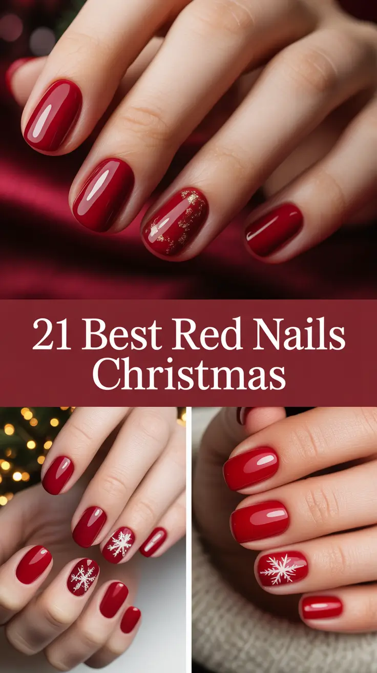 Best Red Nails Christmas 2025 – Classy, Trendy & Sparkly Holiday Designs